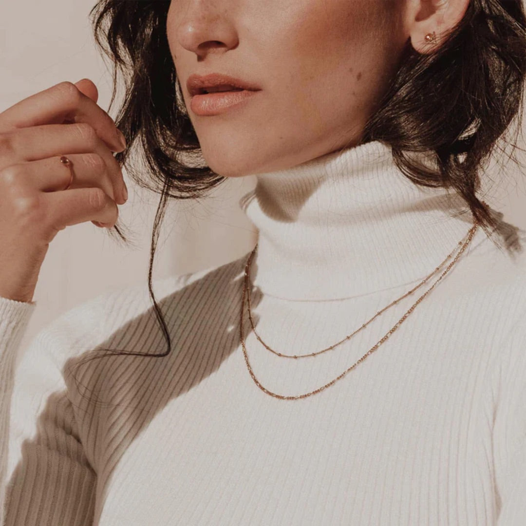 Perlenkette im Diamantschliff