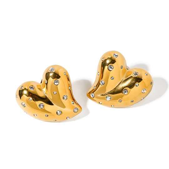 Diamond Heart Earrings