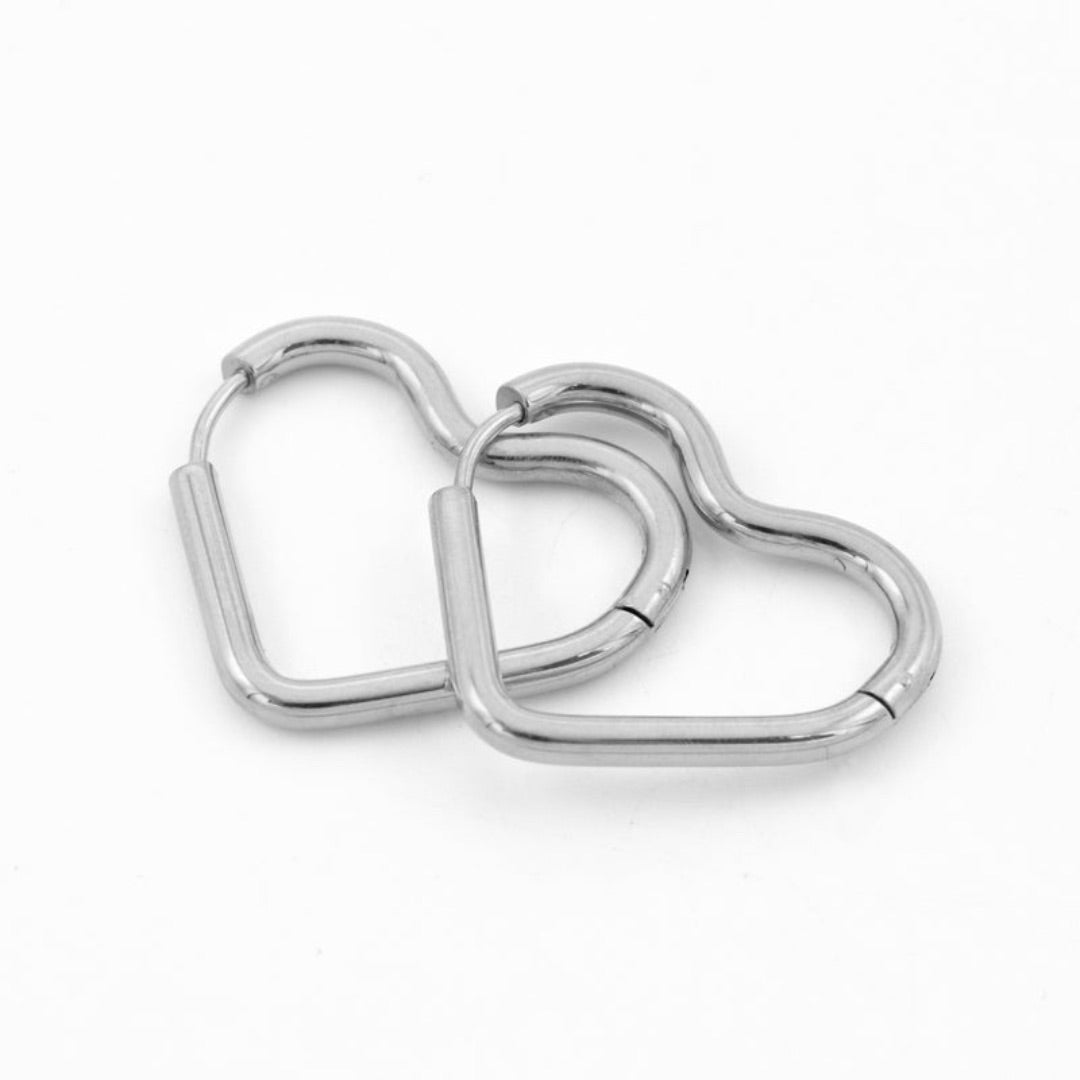 Open Heart Earrings