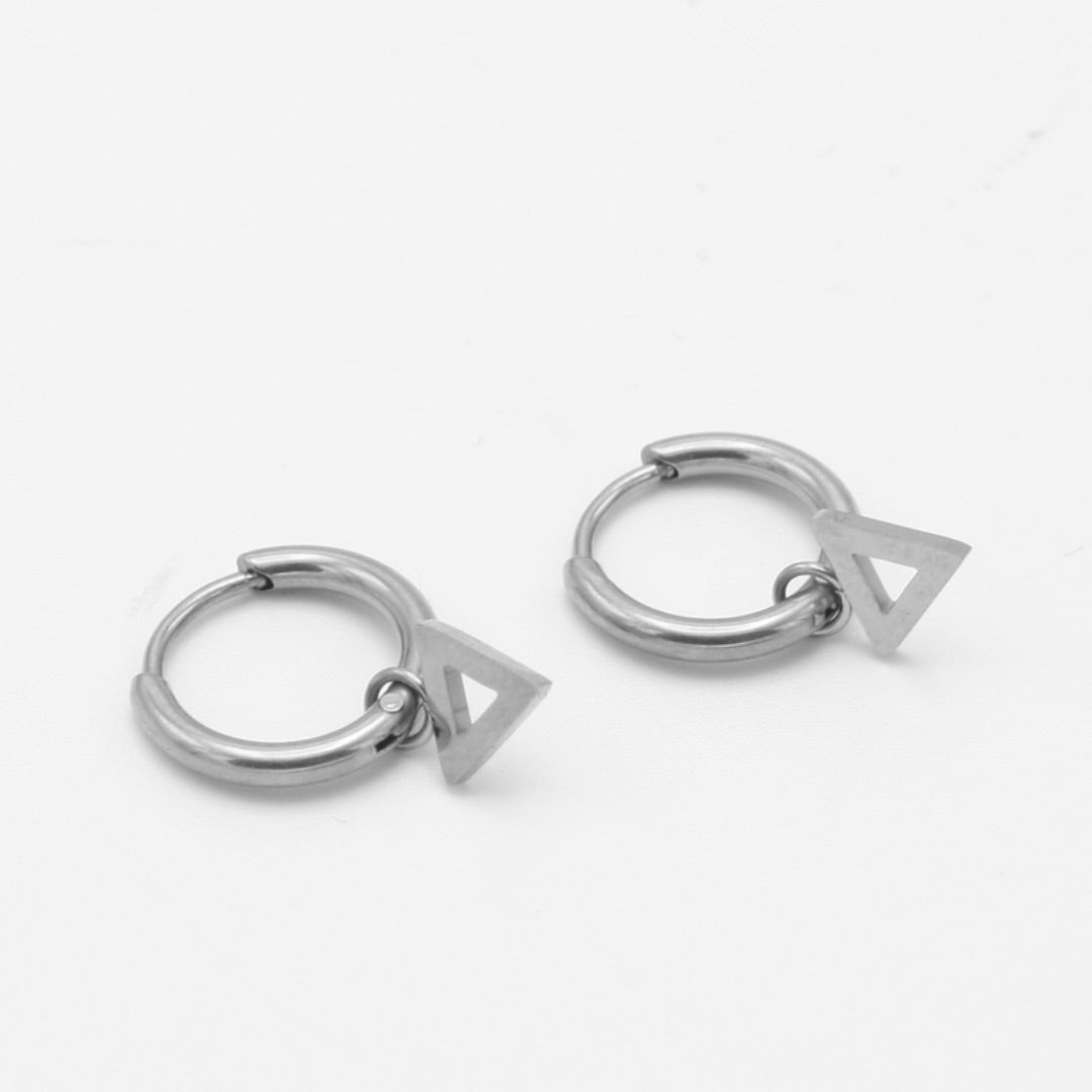 Tiny Open Triangle Earrings